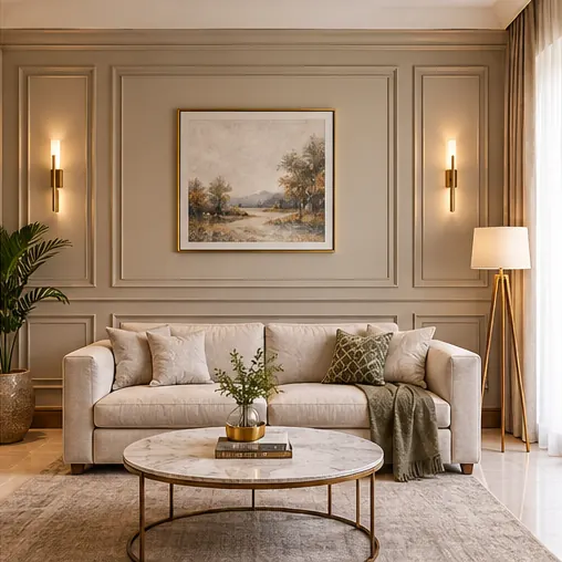 Warm contemporary living room